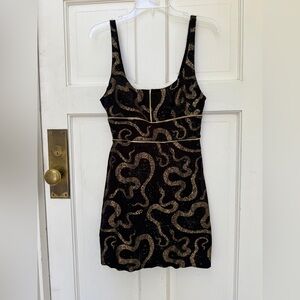 Ecote gold snake dress